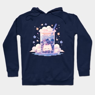 Meowgical Boba Delight: Kawaii Tea and Purrfectly Adorable Cats Hoodie